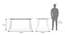 Carmen 6 Seater Dining Table Finish: Chrome (Silver Finish) by Urban Ladder - Dimension - 