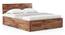 Boston Storage Bed (Solid Wood) (Teak Finish, King Bed Size, Box Storage Type) by Urban Ladder - Front View - 