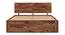 Boston Storage Bed (Solid Wood) (Teak Finish, Queen Bed Size, Box Storage Type) by Urban Ladder - Front View - 