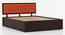 Florence Storage Bed (Solid Wood) (Mahogany Finish, King Bed Size, Lava, Box Storage Type) by Urban Ladder - Cross View - 