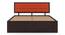 Florence Storage Bed (Solid Wood) (Mahogany Finish, King Bed Size, Lava, Box Storage Type) by Urban Ladder - Front View - 