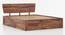 Marieta Storage Bed (Solid Wood) (Teak Finish, Queen Bed Size, Box Storage Type) by Urban Ladder - Cross View - 