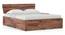 Marieta Storage Bed (Solid Wood) (Teak Finish, King Bed Size, Box Storage Type) by Urban Ladder - Front View - 