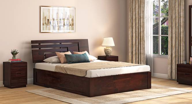 Stockholm Storage Bed (Solid Wood) (Mahogany Finish, King Bed Size, Box Storage Type) by Urban Ladder - Full View - 