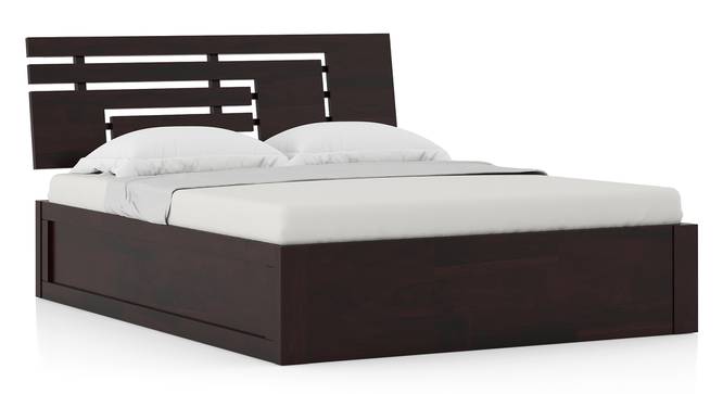 Stockholm Storage Bed (Solid Wood) (Mahogany Finish, King Bed Size, Box Storage Type) by Urban Ladder - Front View - 
