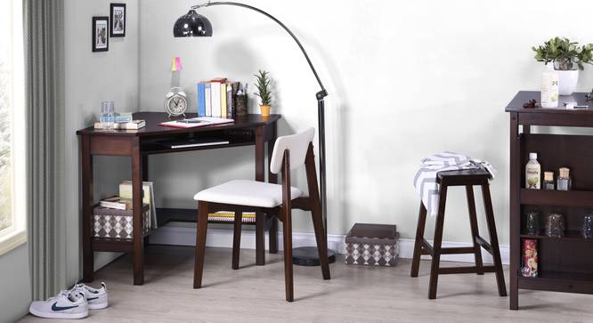 Collins Corner Study Table (Dark Walnut Finish) by Urban Ladder - Full View Design 1 - 82327