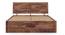 Terence Storage Bed (Solid Wood) (Teak Finish, Queen Bed Size, Box Storage Type) by Urban Ladder - Front View - 