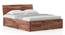 Valencia Storage Bed (Solid Wood) (Teak Finish, Queen Bed Size, Box Storage Type) by Urban Ladder - Front View - 
