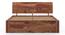 Valencia Storage Bed (Solid Wood) (Teak Finish, Queen Bed Size, Box Storage Type) by Urban Ladder - Front View - 