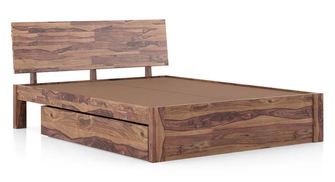 Boston Storage Bed (Solid Wood) (Teak Finish, King Bed Size, Drawer Storage Type) by Urban Ladder - Cross View - 