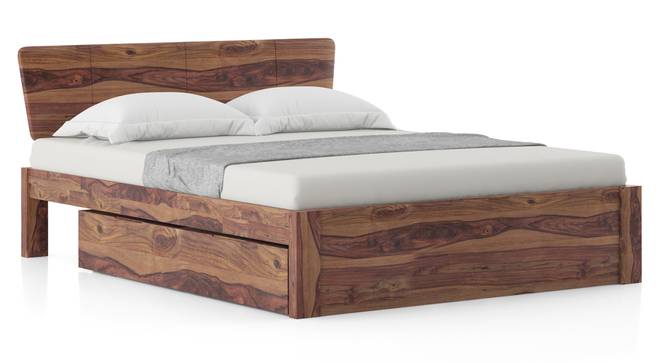 Marieta Storage Bed (Solid Wood) (Teak Finish, Queen Bed Size, Drawer Storage Type) by Urban Ladder - Front View - 