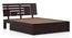 Stockholm Storage Bed (Solid Wood) (Mahogany Finish, King Bed Size, Drawer Storage Type) by Urban Ladder - Front View - 