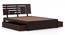 Stockholm Storage Bed (Solid Wood) (Mahogany Finish, King Bed Size, Drawer Storage Type) by Urban Ladder - Storage Image - 