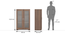 Hubert Low Kitchen Display Cabinet (Classic Walnut Finish) by Urban Ladder - Dimension - 823453