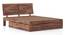 Terence Storage Bed (Solid Wood) (Teak Finish, Queen Bed Size, Drawer Storage Type) by Urban Ladder - Cross View - 