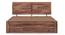Terence Storage Bed (Solid Wood) (Teak Finish, Queen Bed Size, Drawer Storage Type) by Urban Ladder - Front View - 