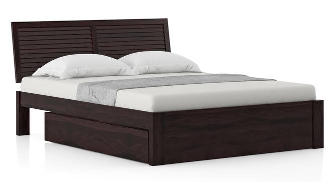 Terence Storage Bed (Solid Wood) (Mahogany Finish, Queen Bed Size, Drawer Storage Type) by Urban Ladder - Side View - 