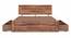 Valencia Storage Bed (Solid Wood) (Teak Finish, King Bed Size, Drawer Storage Type) by Urban Ladder - Side View - 
