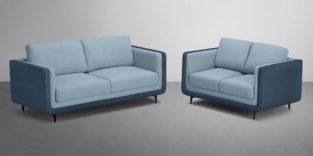 Mojo Fabric Sofa (Funky Blue) by Urban Ladder - - 