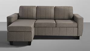 Bae Sectional Fabric Sofa (Pebbel Brown)