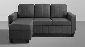 Bae Sectional Fabric Sofa (Stone Grey)