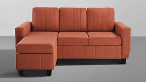 Bae Sectional Fabric Sofa (Ember Orange)