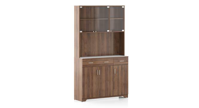 Hubert 6 Door Tall Display Cabinet (Classic Walnut Finish) by Urban Ladder - Side View - 