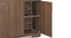 Hubert 6 Door Tall Display Cabinet (Classic Walnut Finish) by Urban Ladder - Zoomed Image - 