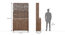Hubert 6 Door Tall Display Cabinet (Classic Walnut Finish) by Urban Ladder - Dimension - 