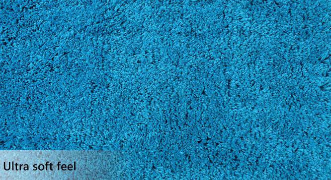 Blue Solid Soft Feel Anti-Skid Polyester Carpet (Blue, 4 x 6 Feet Carpet Size) by Urban Ladder - - 