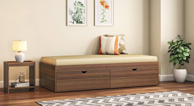 Porto Diwan In Acacia Finish (Single Bed Size, Brown Finish) by Urban Ladder - Side View - 