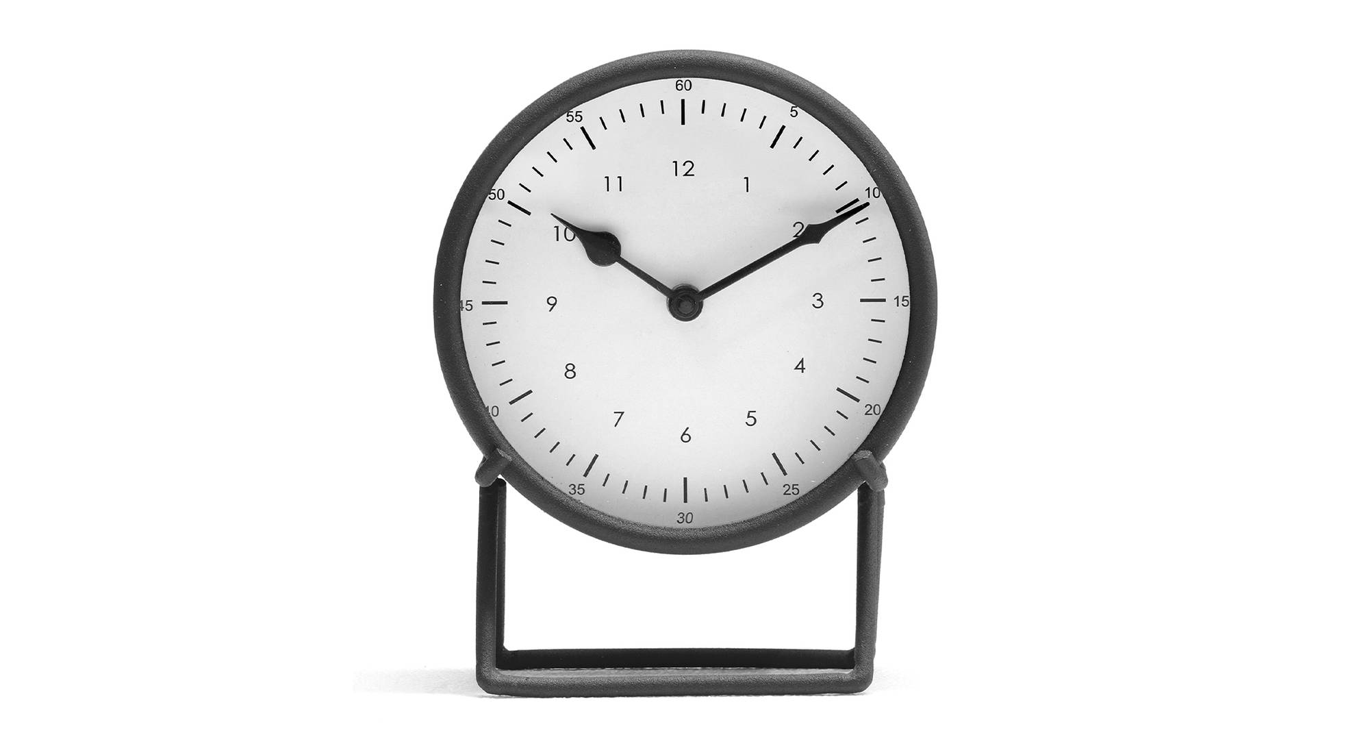 Black Metal Round Analog Wall Clock Urban Ladder