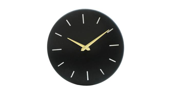 Charming Black Wall Clock By Cocovey Homes (Black) by Urban Ladder - Front View Design 1 - 823850