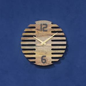 Home Decor Design Brown Wood Round Analog Wall Clock