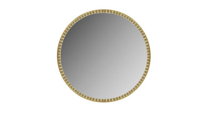 Decorative Gold Round Wall Mirror By Cocovey Homes (Gold) by Urban Ladder - Front View Design 1 - 823927