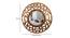 Brass Exquisite Round Wall Mirror By Cocovey Homes (Gold) by Urban Ladder - Design 1 Side View - 823938