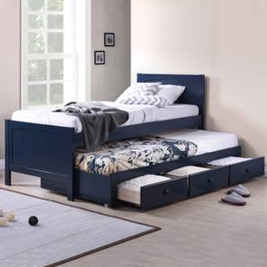 Trundle Beds Check 9 Amazing Designs Online Urban Ladder Bering Single Bed With Trundle And Storage Size Blue Finish