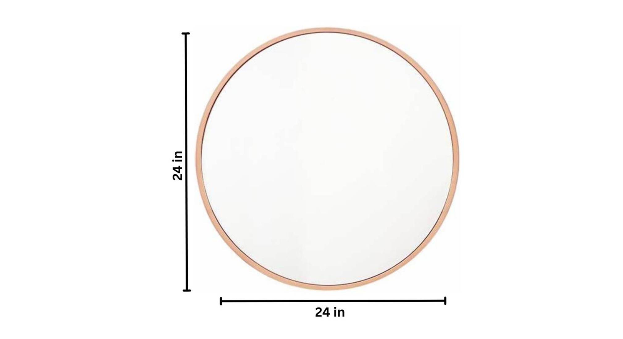Rose Gold Metal Round Wall Mirror Urban Ladder