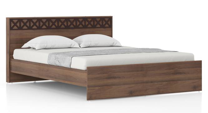 Macy non storage bed King - Classic Walnut (Queen Bed Size, Classic Walnut Finish) by Urban Ladder - Side View - 