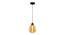 Belle Glass Hanging Lights (Gold) by Urban Ladder - Design 1 Side View - 824685