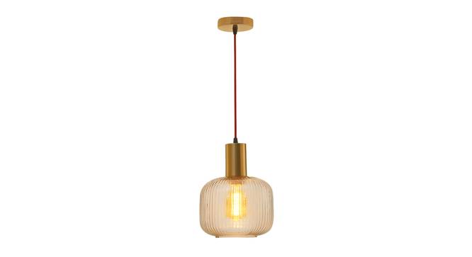 Penny Glass Hanging Lights (White) by Urban Ladder - Design 1 Side View - 825056