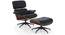 1956 Lounge & Ottoman Replica (Black) by Urban Ladder - Cross View Design 1 - 82585