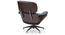 1956 Lounge & Ottoman Replica (Black) by Urban Ladder - Rear View Design 1 - 82588