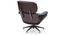 1956 Lounge & Ottoman Replica (Black) by Urban Ladder - Rear View Design 1 - 82588