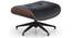 1956 Lounge & Ottoman Replica (Black) by Urban Ladder - - 82594