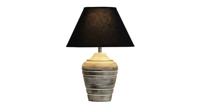 Cypress Wood Table Lamps (White) by Urban Ladder - Design 1 Side View - 826165
