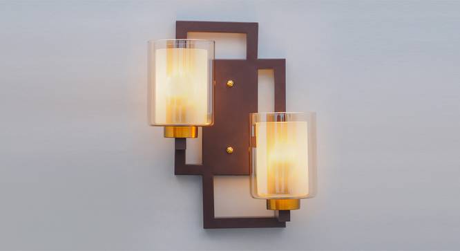 Lachlan Metal Wall Lamps (Brown) by Urban Ladder - Front View Design 1 - 826259