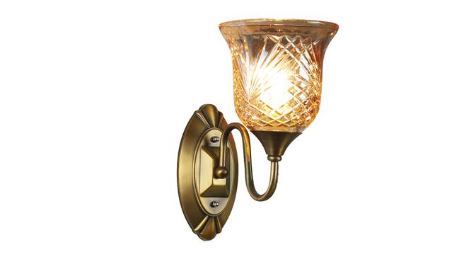 Houston Glass Wall Lamps (Gold) by Urban Ladder - Design 1 Side View - 826320