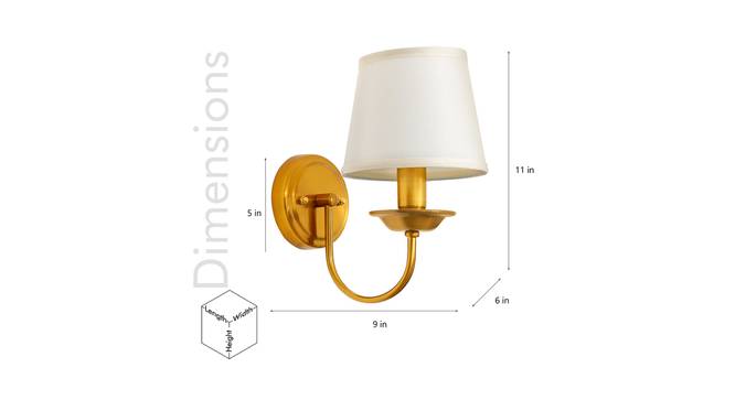 Ryker Metal Wall Lamps (Gold) by Urban Ladder - Design 1 Side View - 826349