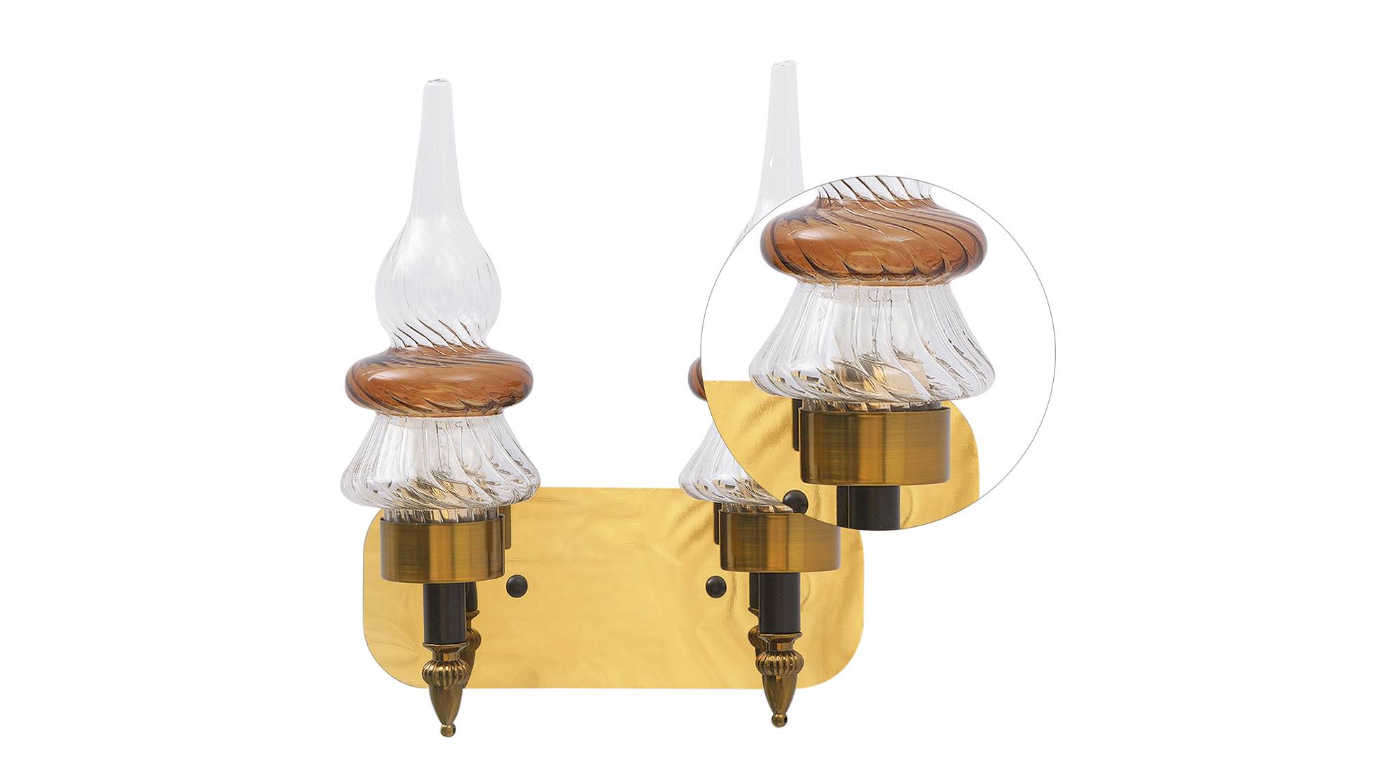 Eamon Glass Wall Light Urban Ladder